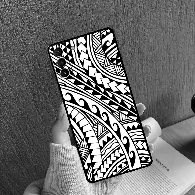 Polynesian Pattern Design Phone Case For Samsung Galaxy S26 S25 S24 S20 S21 S22 S23 Ultra S10 Plus S24 FE S25 FE Cover