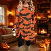 Women's Casual Long Sleeve Printed Round Neck Dress for Everyday Wear