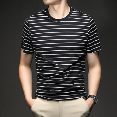 Firstview Herren Gestreiftes Rundhals-Kurzarm-T-Shirt FV26C1062