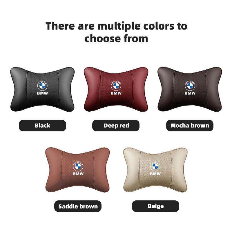 Car Leather Seat Headrest Neck Pillow Head Cushion Interior For BMW X1 X2 X3 X5 X4 X6 X7 G30 G20 G32 G11 G12 F40 F30 F20 F10 F34