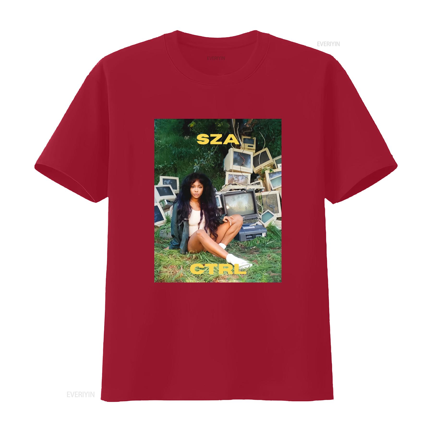 

SZA CTRL T Shirt Fan Made vintage Washed Stylish streetwear Breathable designer clothes Slightly Versatile Stretched homme Soft S