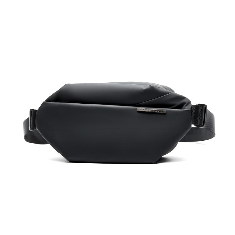 

Модные сумки-слинги для мужчин, водонепроницаемая сумка через плечо, подходящая для iPad 7,9 дюйма, с металлическими молниями, для путешествий и спорта чёрный