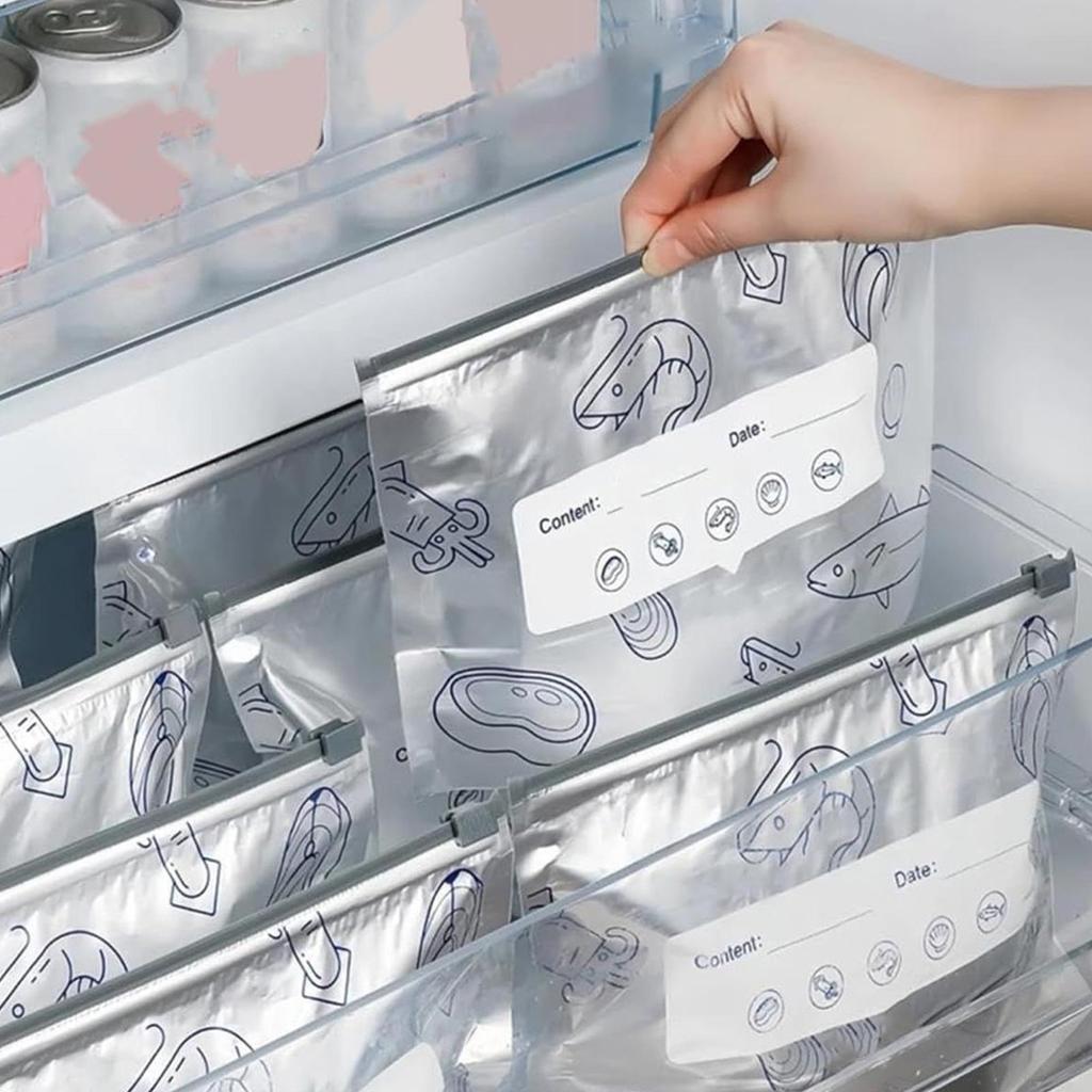 Aluminum Foil Fresh-keeping Bag Sealable Bag 30pcs S/M/L Packaging Sealable Foil Pouch Bags Refrigerator Pantry Organizer Bags