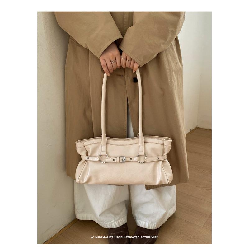 Sac sous-bras Rétro Chic de Luxe, Sac Cabas Polyvalent Grande Capacité pour le Quotidien, Sac à Main Tendance à Une Seule Bandoulière pour Femmes KTB