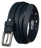 Wide Leather Belt LADY NO.2 NAVY 100