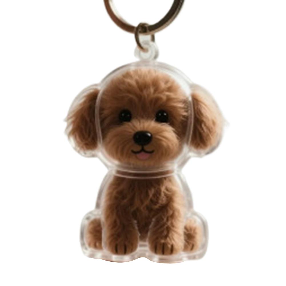 Dog Hair Storage Cute Pendant Keychain Bag Pendant Collection Capsule Cartoon Dog Hair Storage A7K5