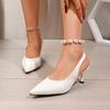 New in 2026 Pumps Footwear Elegant Women Heeled Shoes Fashion Female Pointed Toe Slingbacks Ladies High Heels Shoes
