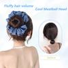 Synthetic Hair Bun Claw Clip With Hair Band Natural Wig Hair Clip Fluffy Brown Black Bun Head Wig Hair Accessories