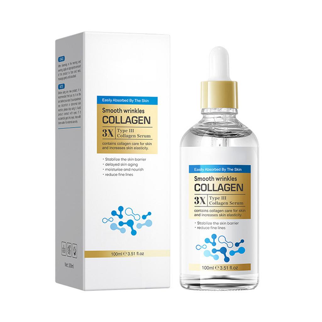 Tägliches Anti-Aging Gesichtsserum für Frauen, Feuchtigkeitsspendende Behandlung mit Kollagen für straffere, glattere Hautpflege