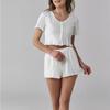 Fine Beautiful Women Pajamas Spring and Autumn Cotton Home Two-piece Loungewear