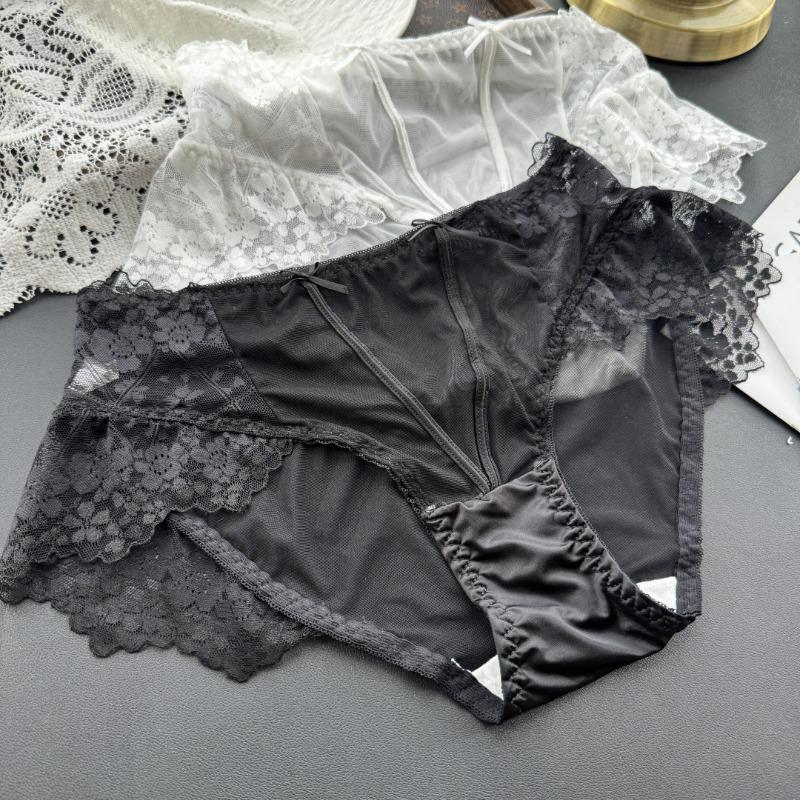 Ladies Spring Summer Cute Lace Edge Soft Cute Lace Mesh Sexy Panties