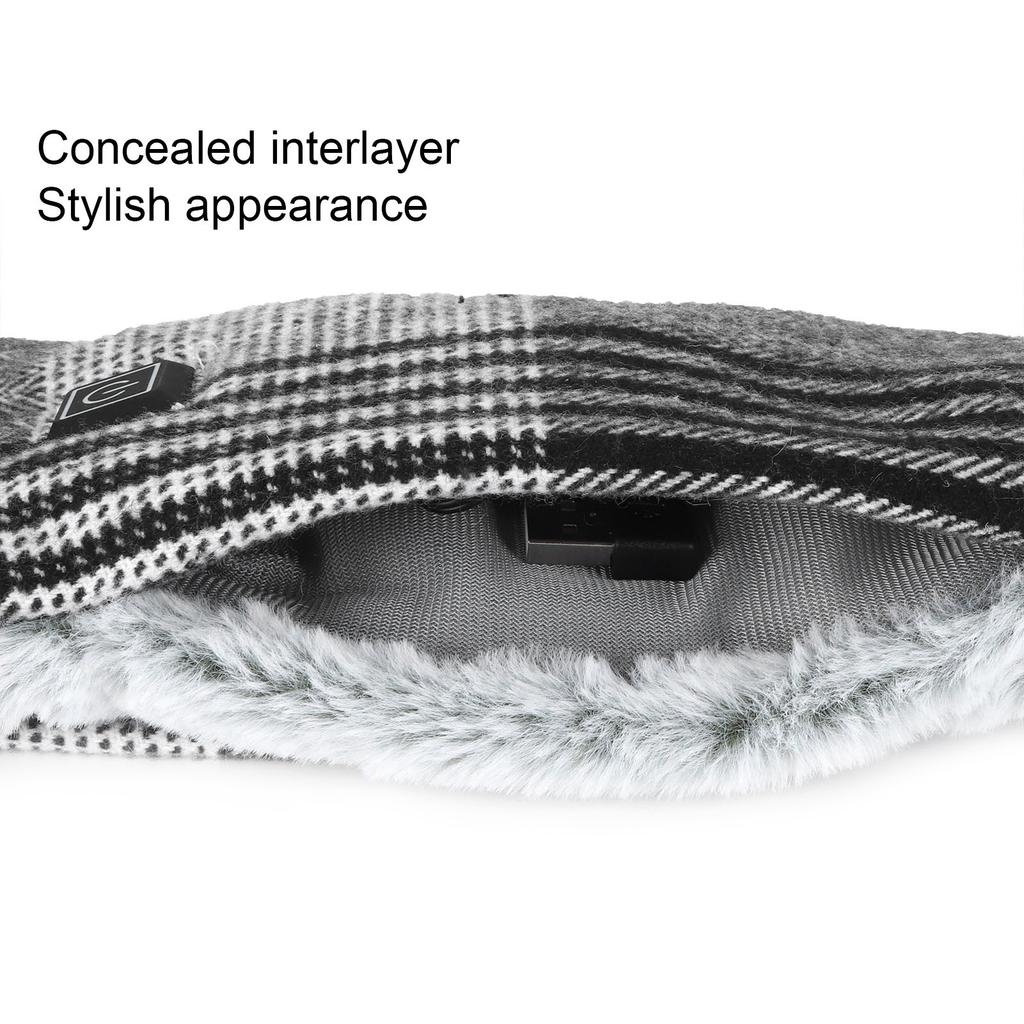 Electric Hted Scarf USB Smart Neckerchief Washable Warm Neck Gaiter for Men Women
