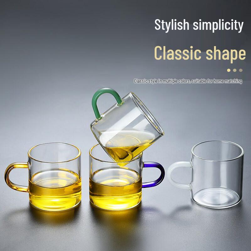 Sichun Heat-Resistant Glass Teacup Set with Handle