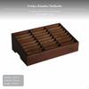 24Compartment Wooden Organizer Box, Cell Phone Storage Rack, Office Desk Divider 12 Grids Natural