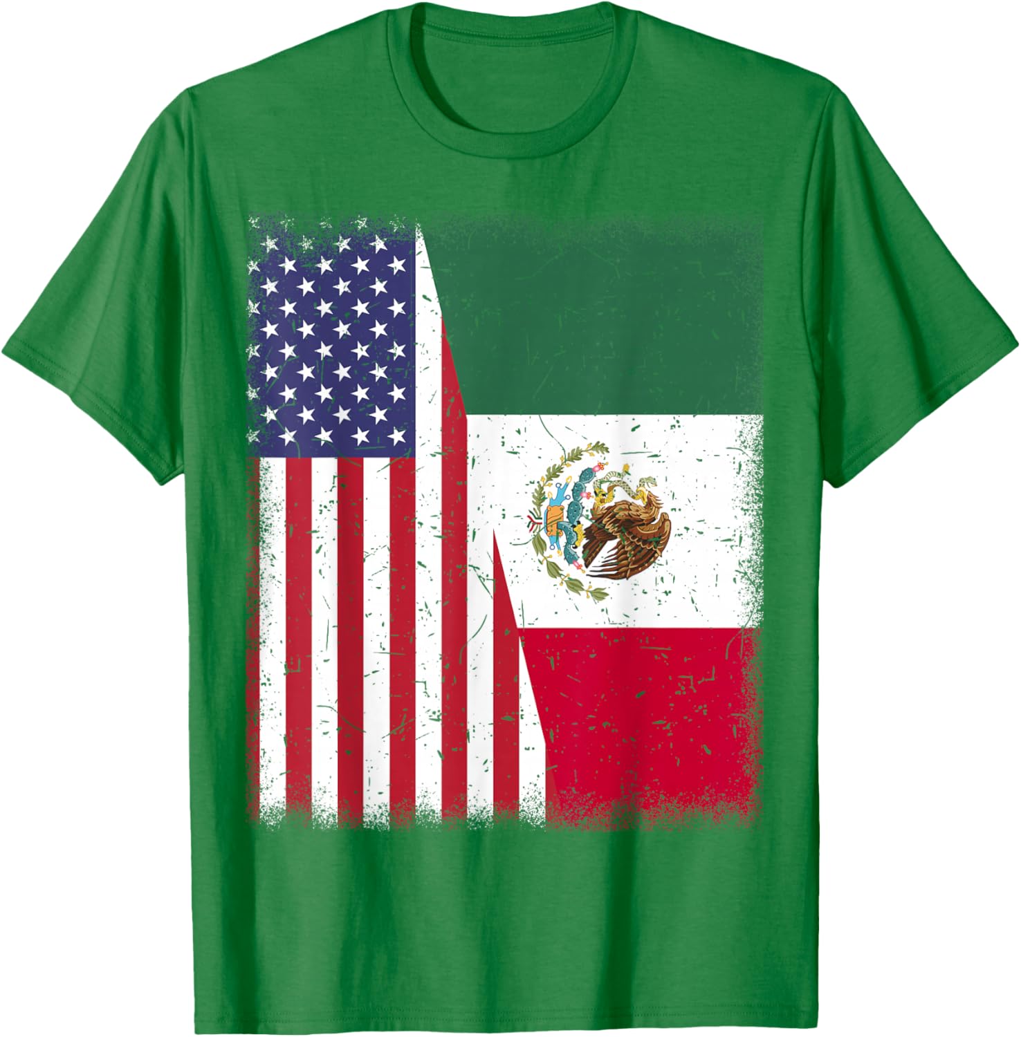

Mexico Half American Flag Mexican Independence Day TShirt 100 Cotton ONeck Short Sleeve Summer Casual Mens Tshirt Streetwear 4XL
