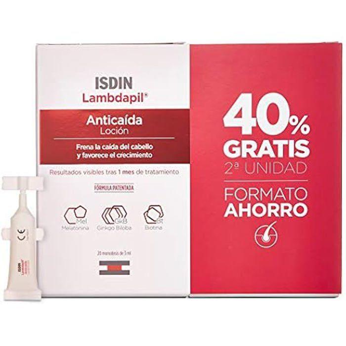 Lotion Anti-chute - ISDIN - Lambdapil - 2x20 dosettes - Augmente densité - 120ml