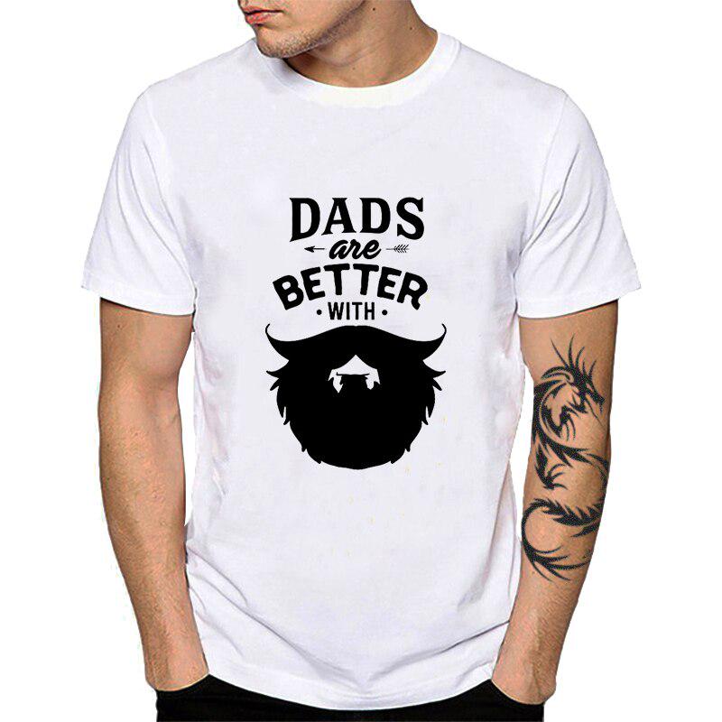Buy Bad Ass Beard Dad T Shirt Harajuku 