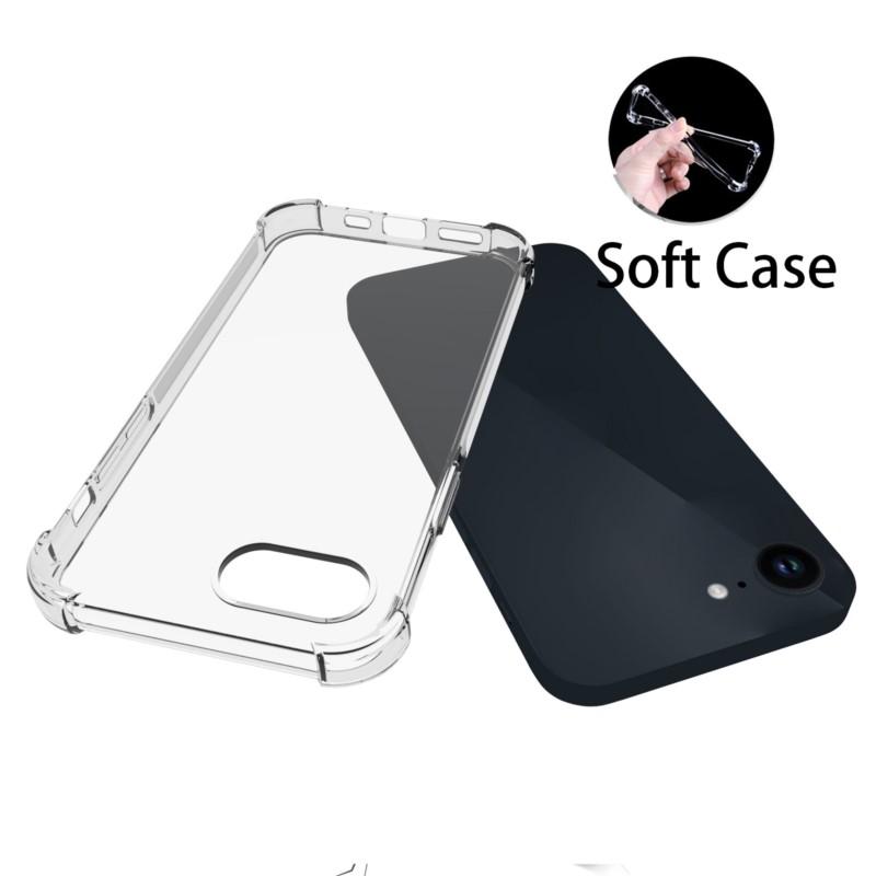 Shockproof Original Clear Back Cover Fundas For iphone17e Luxury Case iPhone 16e 17e Cover iphone 16 17 E Soft Silicone Cover