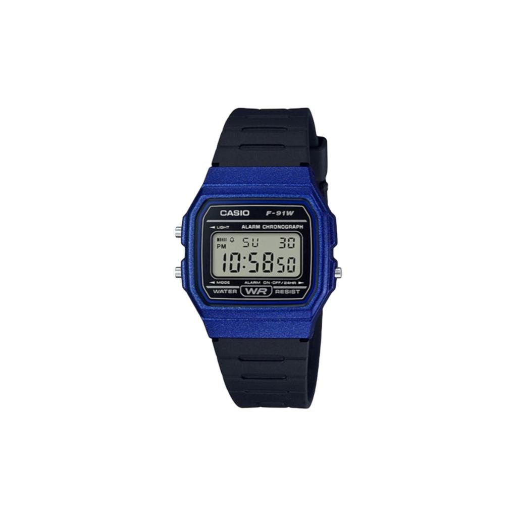 CASIO Custom Collection Quartz Movement Nylon Strap Watch Men's Watches Black Dial F-91WM-2A(Watch5--)
