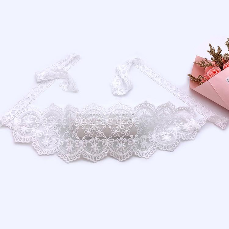 French Style Vintage Perspective Embroidered Ribbon Lace Eye Cover Adults For