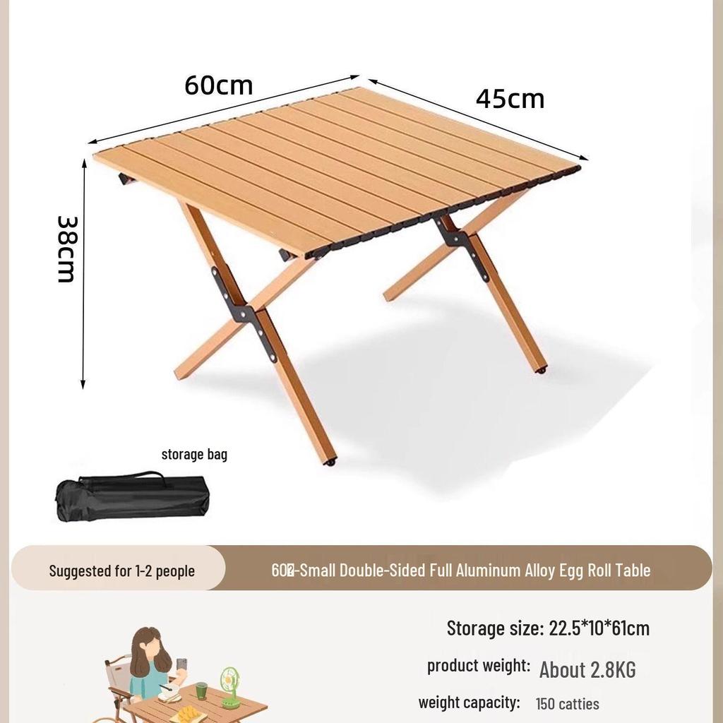 Collapsible Metal Table and Chair Set for Outdoor Use - Ideal for Camping, Patio, Night Markets, and Street Vending