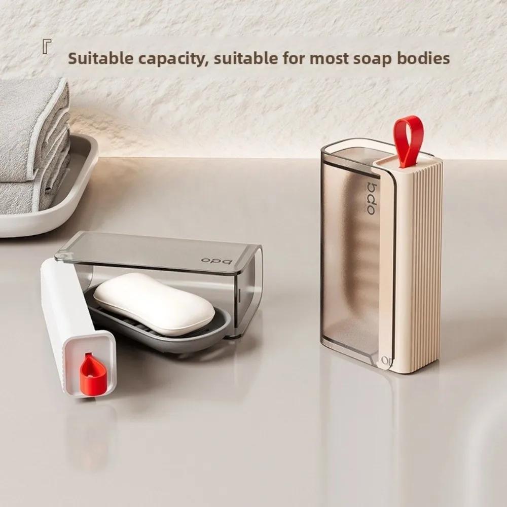 New Plastic Soap Rack with Cover Leakproof Soap Holder Travel Case Draining Design Soap Container For Travel