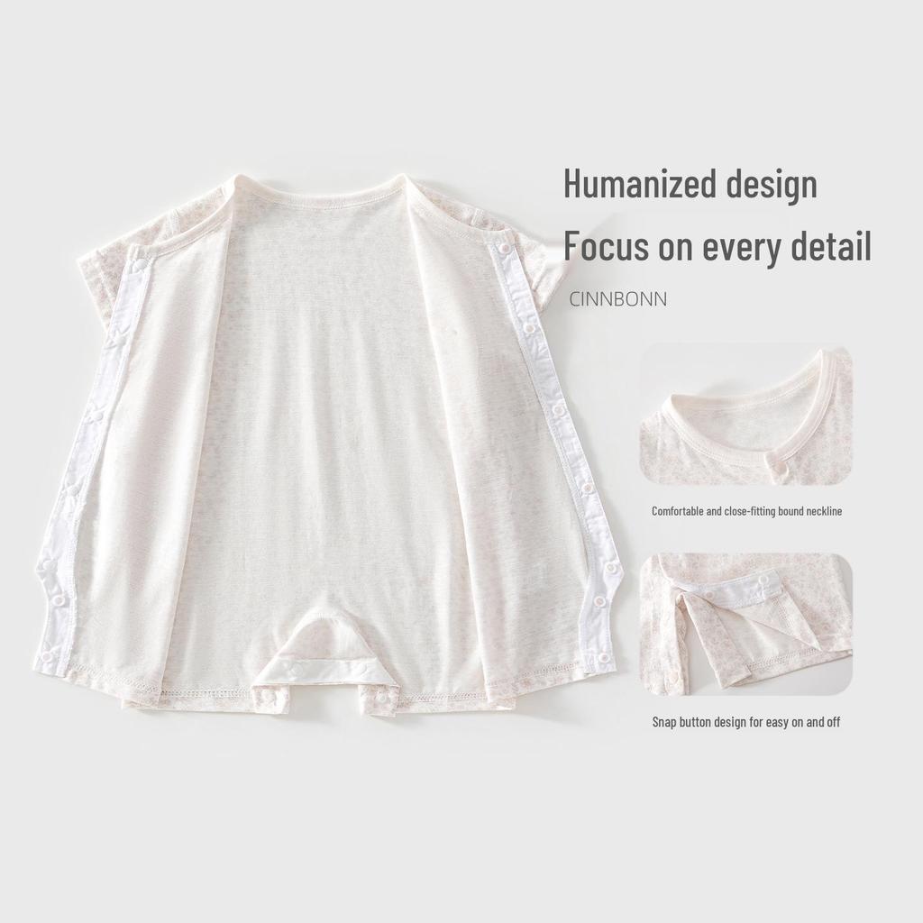 Summer Pure Cotton Newborn Romper - A-Class Thin Style Baby Clothes