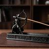 Фэнтезийный Воин Держатель для благовоний-палочек с поддоном, Фигурка лучника-пепельница, 3D-печать в ретро-стиле, Украшение для комнаты, Декоративная подставка для стола,