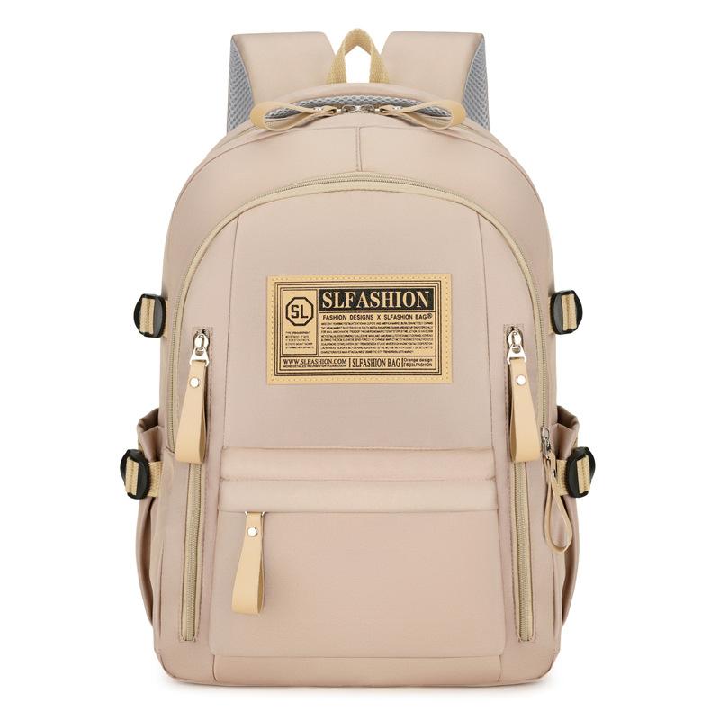

Spring and summer new products, large-capacity trendy fashion backpack, versatile student schoolbag, going out commuting backpack хаки