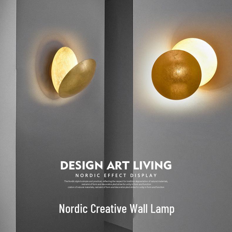 Nordic Luxury Moon Wall Lamp - Italian Designer Eclipse for Bedroom & Staircase