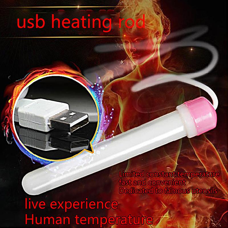 Smart Thermostat Usb Heating Rod For Male Masturbator Cup Sex Dolls Drying Nursing Tool For Adults Anal Vagina Warmer Sex Shop