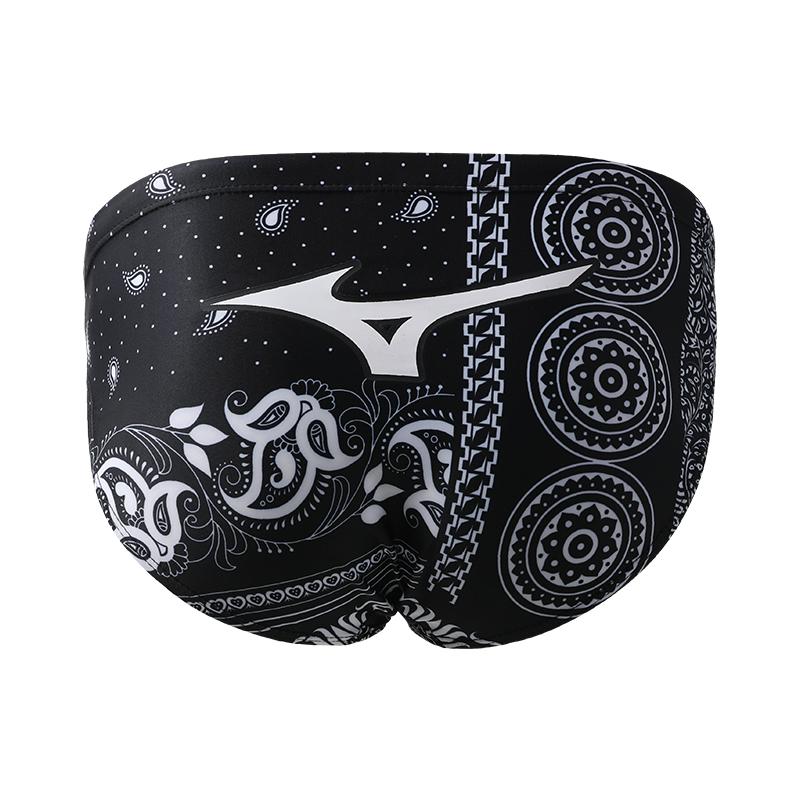 Mizuno Adult Professional Swim Triangle Quick-Dry Chlorine-Resistant Training Swim Trunks Men swimwear Black N2CBB132