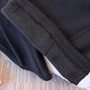 Large-size Women's New Winter Fleece Thick Pure Color Elastic Waist Straight-leg Wide-leg Pants
