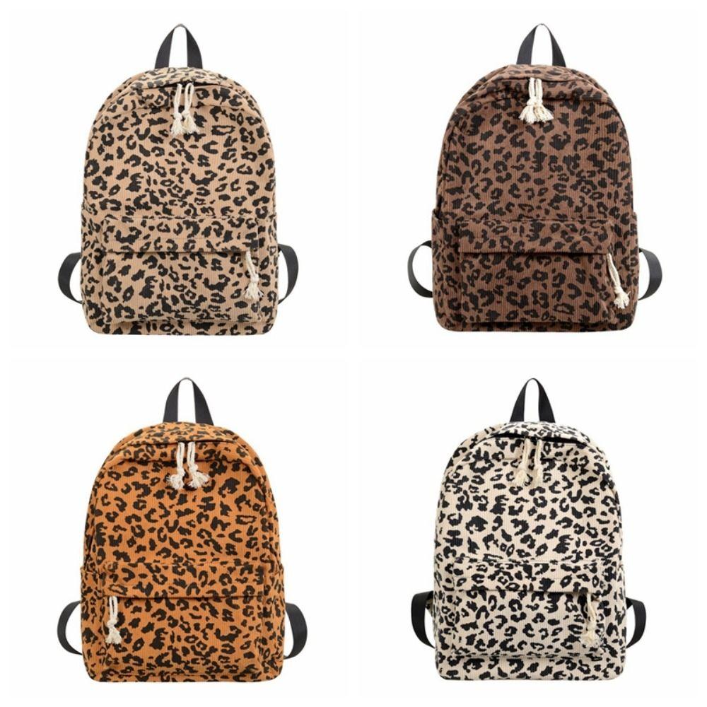 Leichte Schultasche für Schüler Harajuku Tagesrucksack für Schüler Aufbewahrungstasche Rucksack mit Leopardenmuster Herren