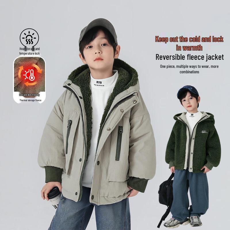 Boys Reversible Hooded Padded Winter Jacket 110