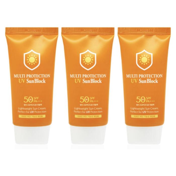 3W CLINIC Multi Protection UV Sun Block SPF50 70ml (3 Options)