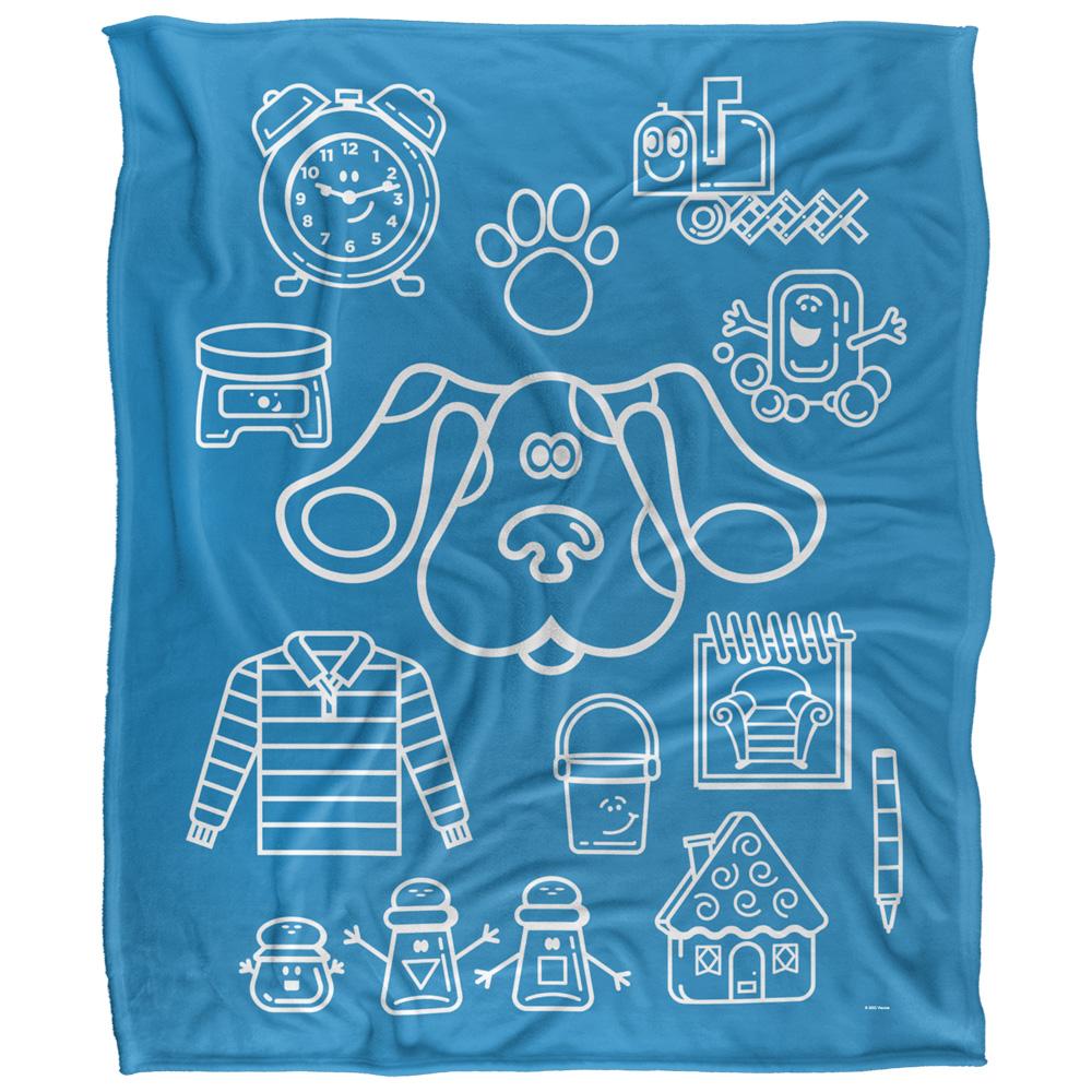 BlueÂ´s Clues Silky Collage Supersoft Blanket