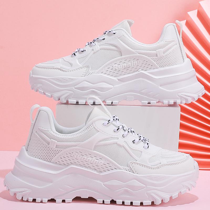Women Shoes Breathable Casual Thick Sole Sneakers for Men Trainers Platform Shoes Couples Lightweight