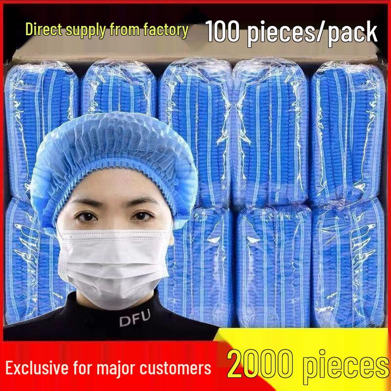 Chef's Disposable Non-Woven Dustproof Breathable Thickened Hat Cover