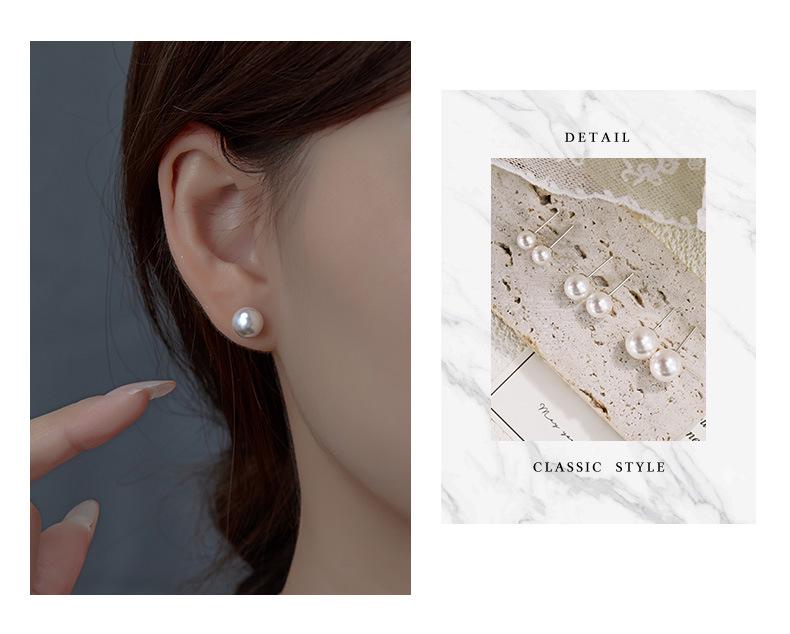 2024 Min Yue S925 Sterling Silver Pearl Stud Earrings for Women: Elegant and Simple High-End Jewelry