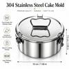 Mit Deckel Kuchen Backen Flan Form Topf Edelstahl Pudding Kuchen Form Langlebig Flan Pfanne Form Küche