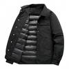 Men's Cross-Border Down Feather Jacket: 50% Down, Lapel, Short, Trendy Winter Workwear
