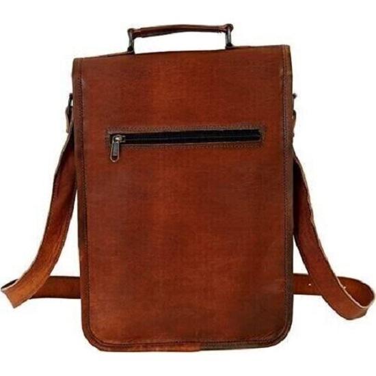 Neue Herren Vintage Braun Echtleder Messenger Laptop Satchel Umhängetasche