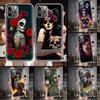 Catrina Beautiful Rose Girl Skull Soft Phone Case For IPhone 11 17 Air 16E 16 Pro Max 15 + 14 Plus 13 Mini 12 Apple 7 SE 8 Funda