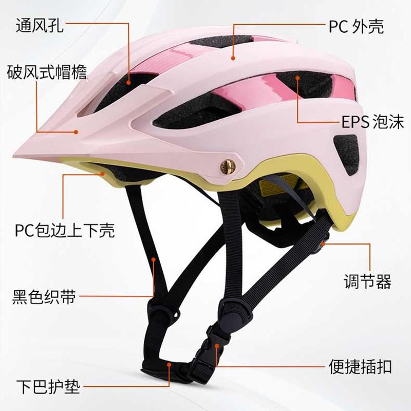Adult Cycling Helmet Mountain Road Folding Balance Bike Semi-Open Face With Visor PC EPS Shell Unisex