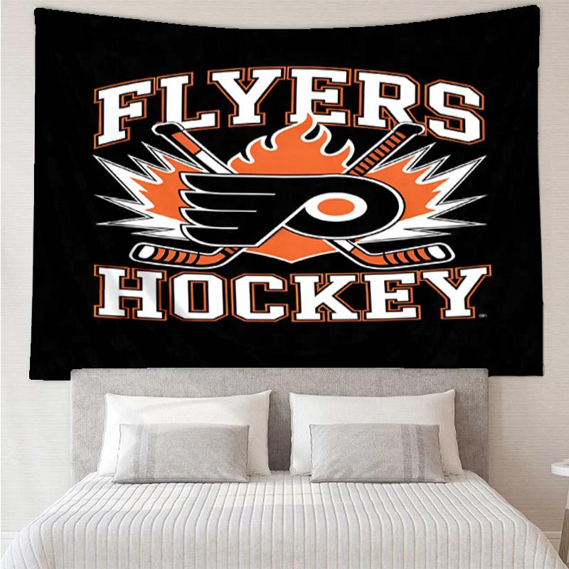 Flyers Hockey Team Tapestry, Unique Design Tapestry, Wall Decor for Bedroom,Livingroom, Playroom,Heartwarming Fan Holiday Gifts