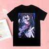 Ado Fanart Blaue Rose Anzug T-Shirt, Unisex Japanische Sängerin Ado Anime Stil Streetwear Tee, 100% Baumwolle Lässiges Kurzarm Oberteil