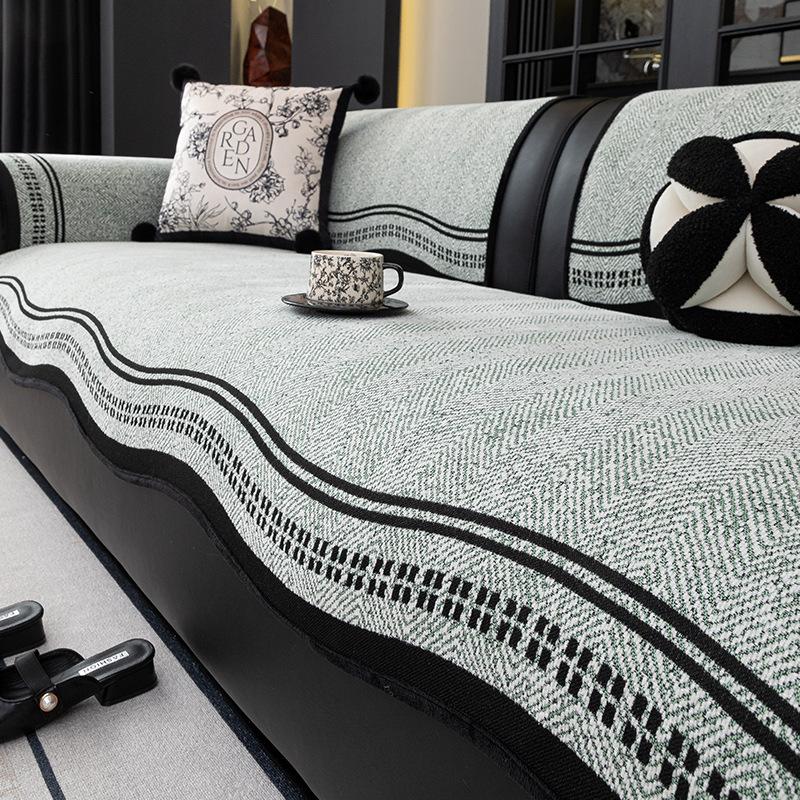 

Высококачественная кожаная подушка для дивана прямой рядной формы 2025 новинка универсальная для четырех сезонов нескользящая легкая роскошь неправильной формы подушка для сиденья 30 * 50Cm waist pillowcase