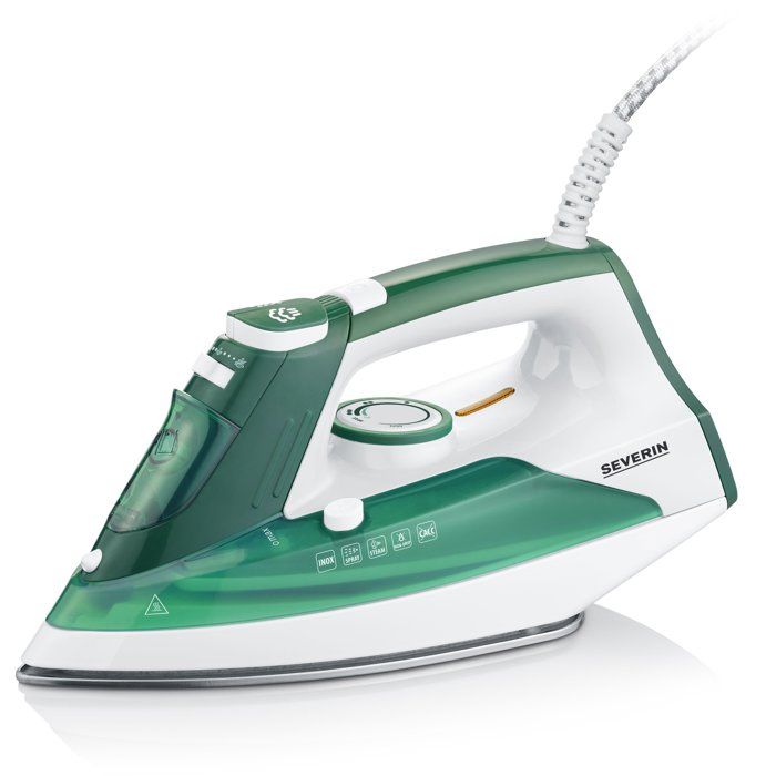 Steam Iron - SEVERIN - BA3261 - Steel Soleplate - Anti-drip Function - 85 G/min Continuous Steam - 2400 W - Green