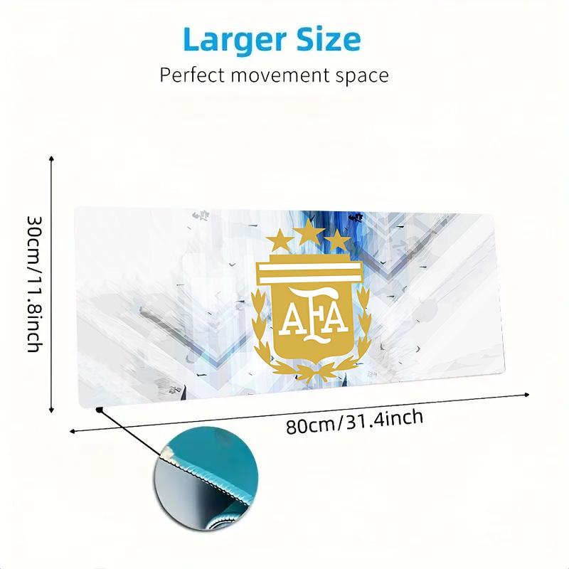 Argentina National Football Team Print  Cushion Non-slip Laptop Tablet Big Mousepad XXL Mat Mini PC Playmat With Lock Edge